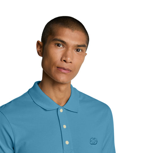 Eagle Jeans Logo Polo Shirt in Light Teal