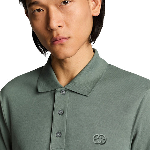 Eagle Jeans Logo Polo Shirt in Pale Olive