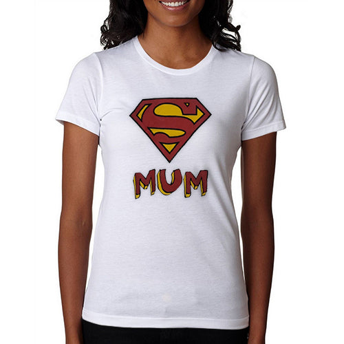 Fruit of The Loom Super Mum Graphic Tee in White