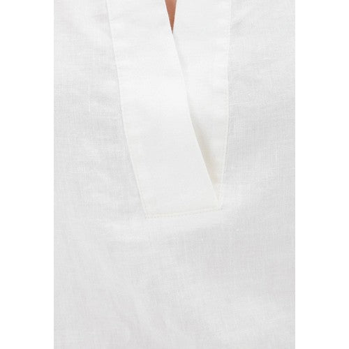 Gerry Weber Caged Shoulder 100% Linen Top in White