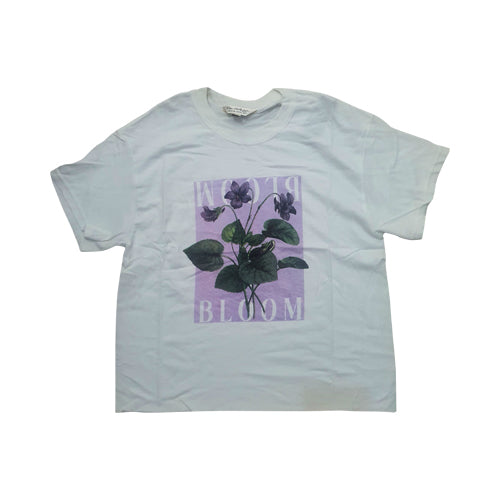 Miss Selfridge Bloom Crop Graphic Tee in White