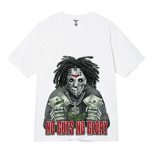 4738 No Guts No Glory Graphic Tee in White