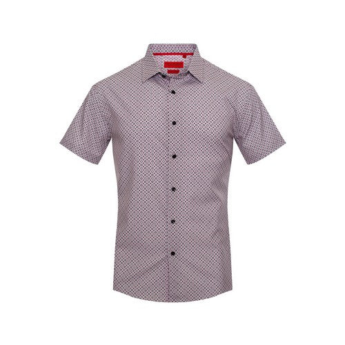 RBSTS-70 American Breed Short Sleeve Print Shirt in Pink