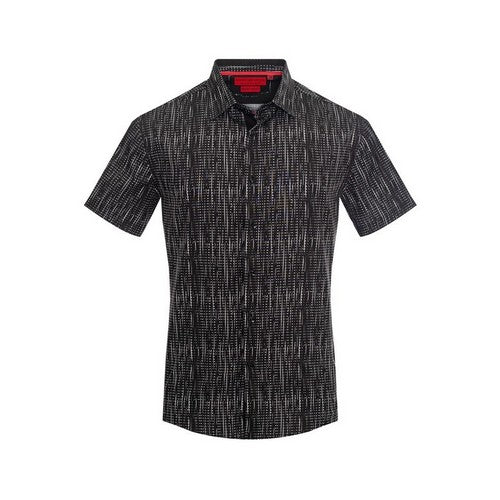 RBSTS-235 American Breed Short Sleeve Shirt in Black & White