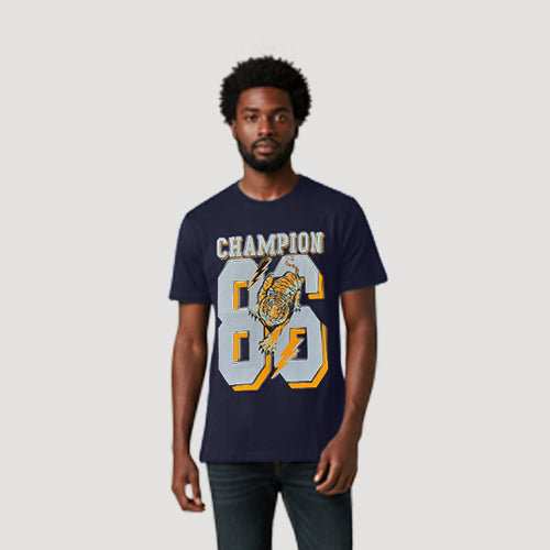 Rock & Rock Champion Graphic Tee in Navy