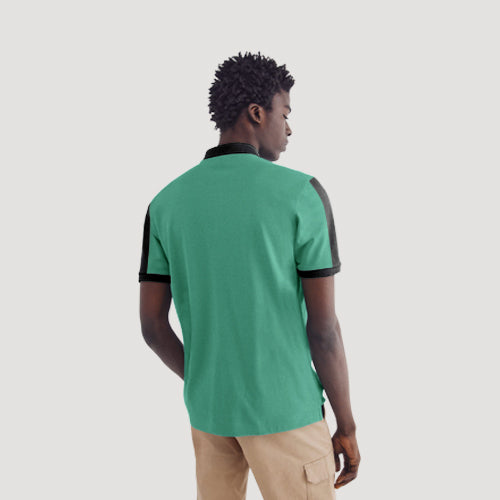 Rock & Rock Springfield Two-Tone Polo Shirt in Kelly Green