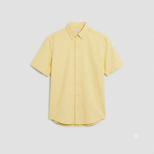 Marks & Spencer Ultimate Pure Cotton Oxford Shirt in Pale Yellow
