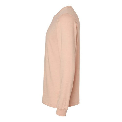 B&C Collection Long Sleeve Cotton Jersey in Peach