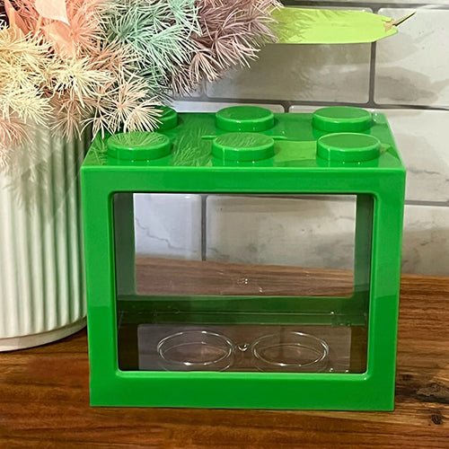 Stackable Brick Moneybox in Green