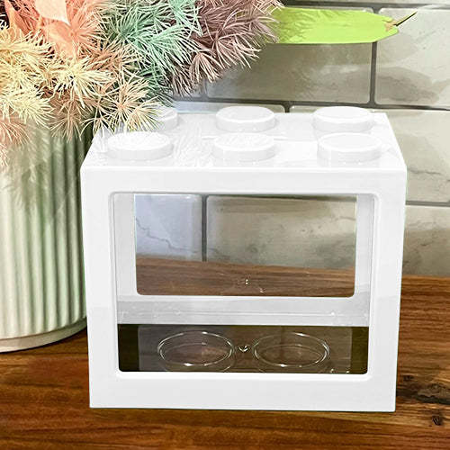 Stackable Brick Moneybox in White