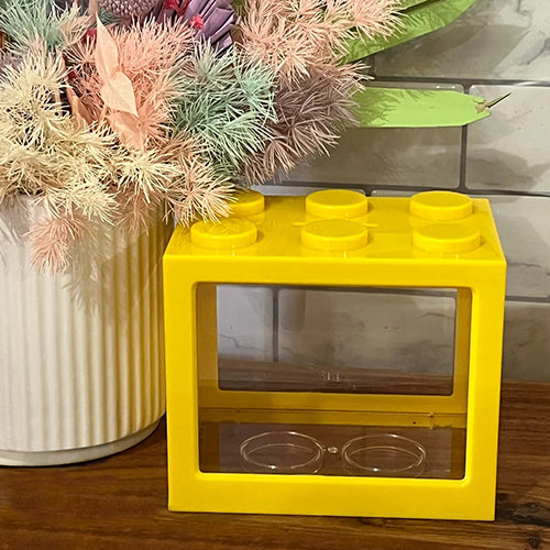 Stackable Brick Moneybox in Yellow