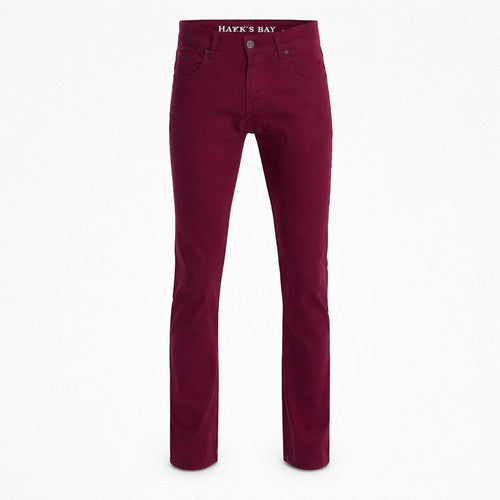 Hawk's Bay Regular Fit Jeans in Burgundy