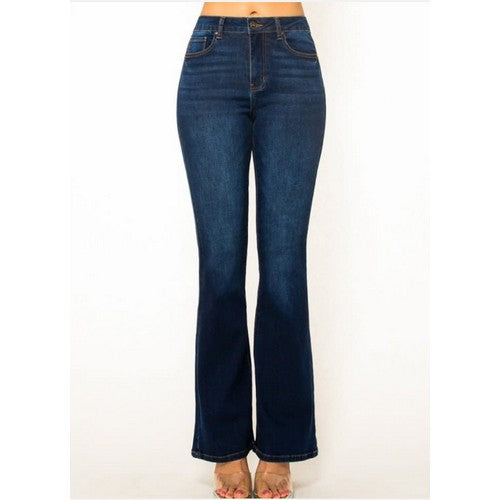 Wax Jean Slim Boot Cut Jean in Dark Denim