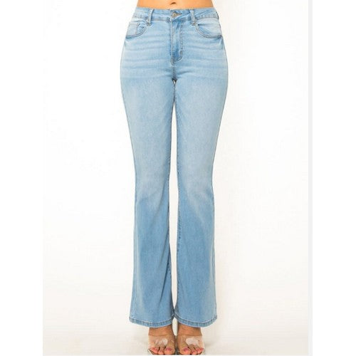 Wax Jean Slim Boot Cut Jean in Light Denim