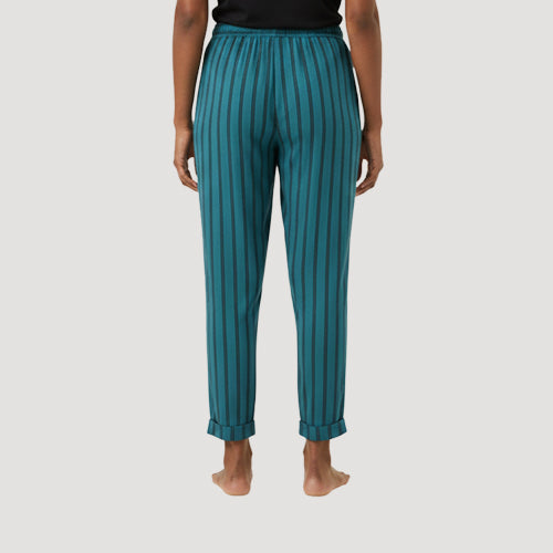 Striped Soft Pants in Green & Black