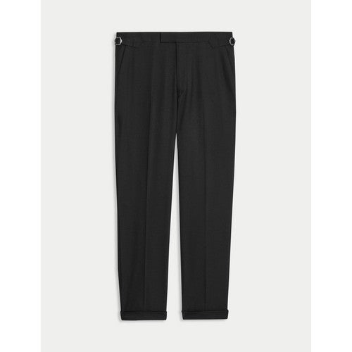 Marks & Spencer Side Adjuster Twill Dress Pants in Black