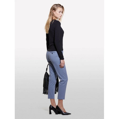 Sisley Slim Fit Cotton Chino in Bright Blue