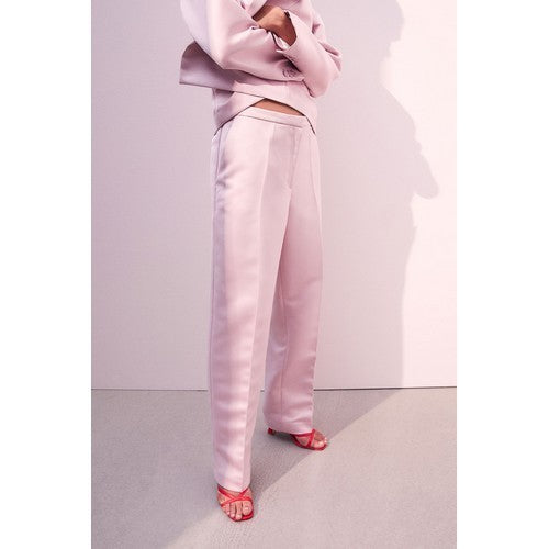H&M Straight Satin Dress Pants in Pastel Pink – Seasons Fashion