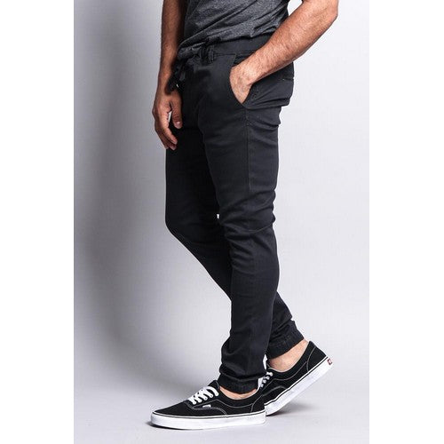 Skinny Fit Chino Joggers in Charcoal