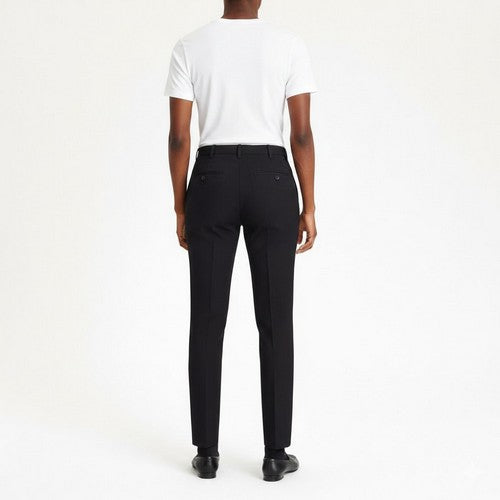 Marks & Spencer Skinny Fit Wool Blend Work Pants in Black