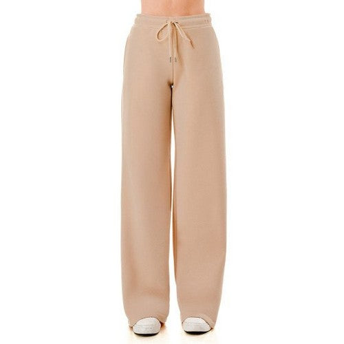 76587 Wide Leg Joggers With Pockets in Desert
