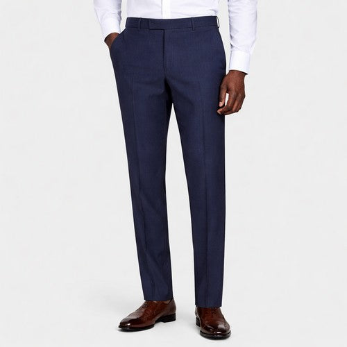 Ben Sherman Slim Fit Stripe Wool Dress Pants in Navy
