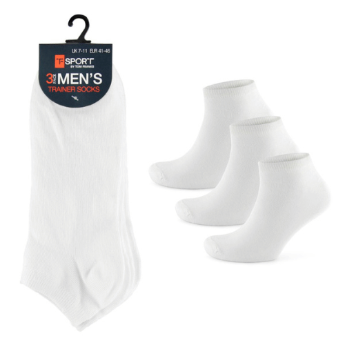 Sport by Tom Franks Low Cut Socks 3-Pair Pack in White