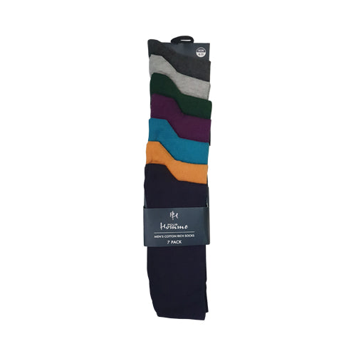 G-002-OPT-D Pour Homme Cotton Rich Socks in Multi Mix