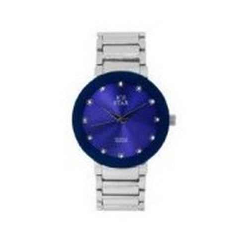 Ice Star Diamond Face Metal Watch Silver/Navy