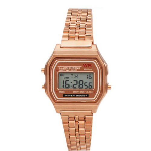 8654 Retro Digital Watch in Rose Gold