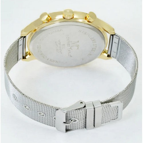 Montres Carlo Mesh Band Classic Watch in Gold & Silver