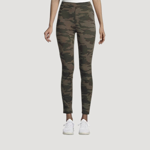 Skinny Jeggings in Camouflage Green