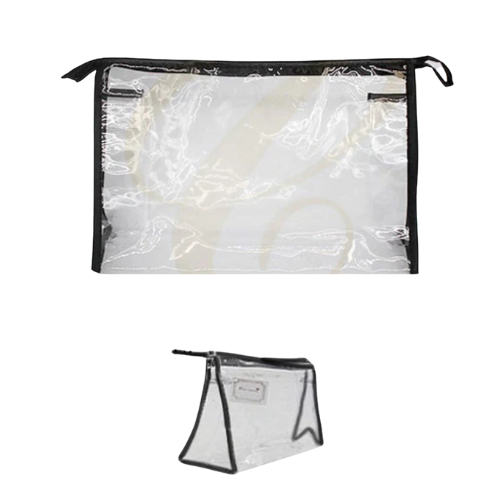 See-Through Cosmetics Bag in Black