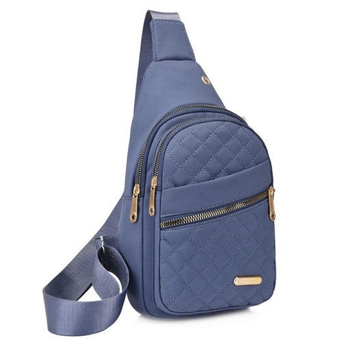 Padded Nylon Backpack in Navy