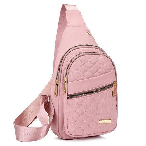 Padded Nylon Backpack in Pink