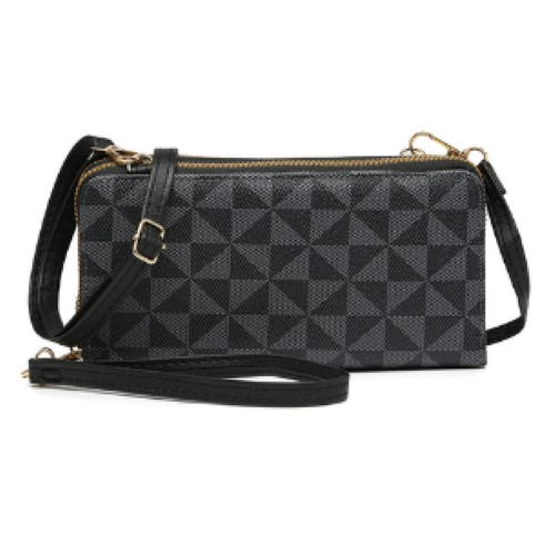 Monogram Side Bag Wallet Black