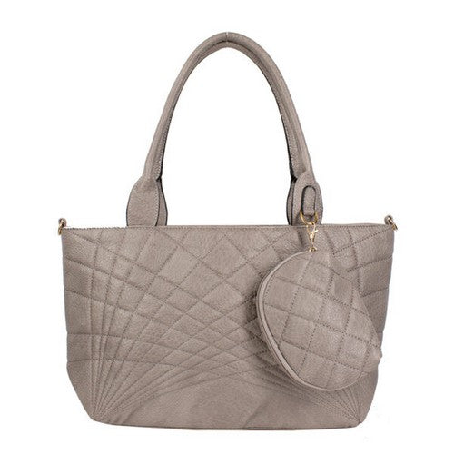 Pattern 2pc Handbag Set in Grey