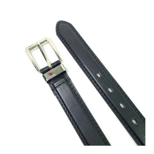 Silver Loop Dress Belt Black