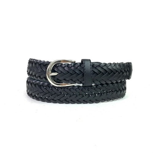 Braided Plait Belt Black