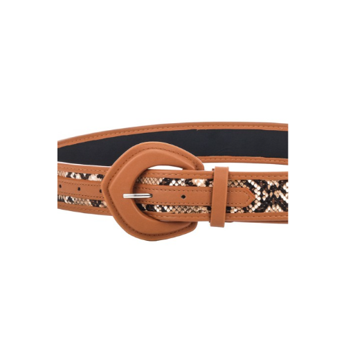Snakeskin Belt in Brown