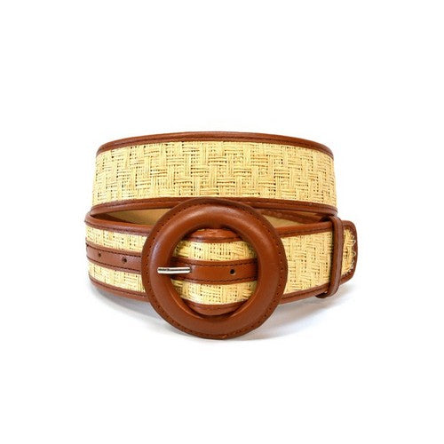 BT-152 Raffia Belt Tan