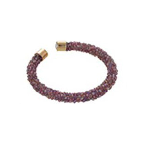 Beady Flexible Bangle Purple