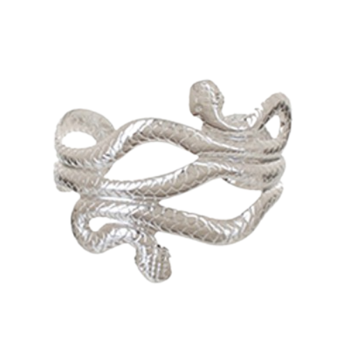 Snake Cuff Bangle Silver