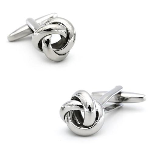 Solid Knot Cufflink Silver