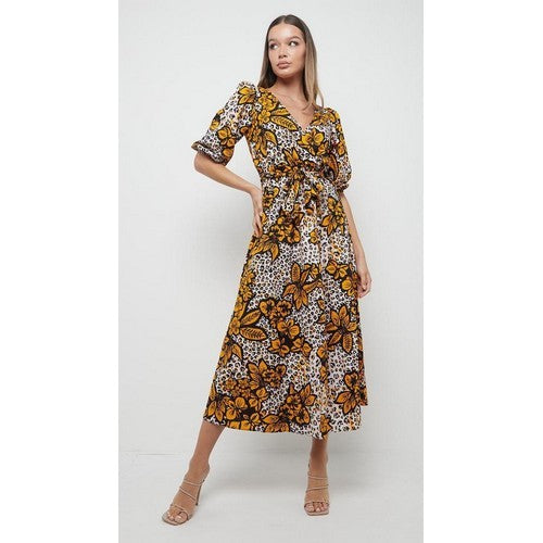 ASOS African Print Maxi Dress Mustard – Seasons Fashion