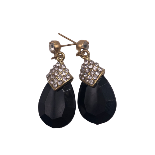 Rhinestone Detail Teardrop Gem Earring