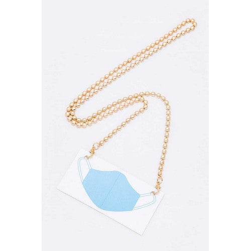 Bubble Glasses/Face Mask Holder Chain Gold