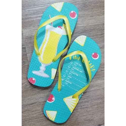 Pina Colada Flip-Flop Aqua