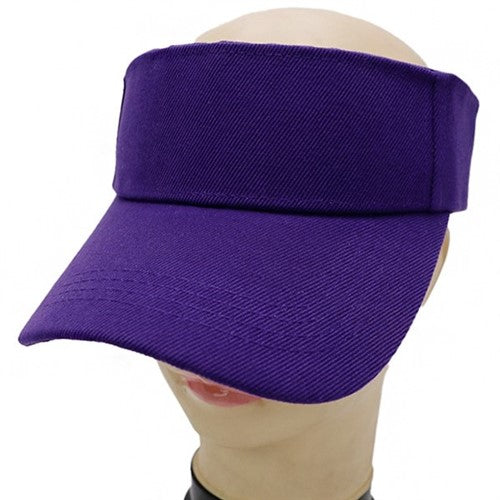 BC-755 Classic Twill Velcro Visor Purple