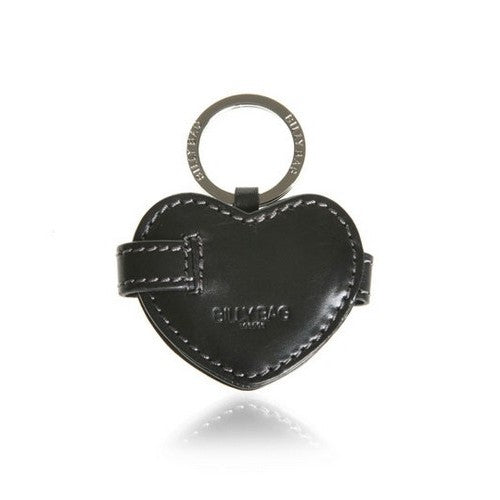 Billy Bag Leather Keyring Heart Black